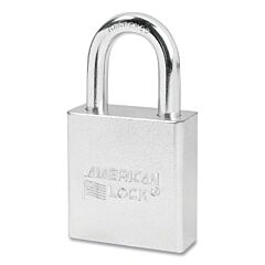 American Lock A5200Mk-416 Solid Steel Padlock, 5/16 In Dia, 1-1/8 In L, 3/4 In W, Silver, Keyed Different, Master Keyed - 416