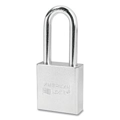 American Lock A5201Ka-24657 Solid Steel Padlock, 5/16 In Dia, 2 In L, 3/4 In W, Silver, Keyed Alike, Keyed - 24657