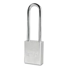 American Lock A6102 Solid Steel Padlock, 1/4 In Dia, 3 In L, 3/4 In W, Silver, Keyed Different