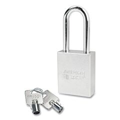 American Lock A7201Ka-05138 Solid Steel Padlock, 5/16 In Dia, 2 In L, 3/4 In W, Silver, Keyed Alike, Keyed - 05138
