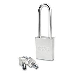 American Lock A7202 Solid Steel Padlock, 5/16 In Dia, 3 In L, 3/4 In W, Silver, Keyed Different