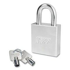 American Lock A7260Ka-15304 Solid Steel Padlock, 3/8 In Dia, 1-1/8 In L, 3/4 In W, Silver, Keyed Alike, Keyed - 15304