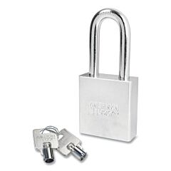 American Lock A7261Ka-05138 Solid Steel Padlock, 3/8 In Dia, 2 In L, 3/4 In W, Silver, Keyed Alike, Keyed - 05138