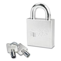 American Lock A7300Ka-01094 Solid Steel Padlock, 7/16 In Dia, 1-1/8 In L, 15/16 In W, Silver, Keyed Alike, Keyed - 01094