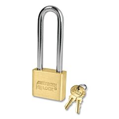 American Lock Al52Ka-D167 Solid Brass Padlock, 5/16 In Dia, 3 In L, 3/4 In W, Keyed Alike, Keyed - D167