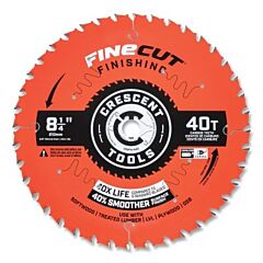 Crescent Csbfn-840 Finecut Finishing Circular Saw Blade, 5/8 In Dia Arbor, 40 Teeth, 8-1/4 In Dia Blade, 5 Ea/Pk