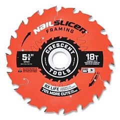 Crescent Csbfr-518 Nailslicer Framing Circular Saw Blade, 3/4 In Dia Arbor, 18 Teeth, 5-3/8 In Dia Blade, 5 Ea/Pk