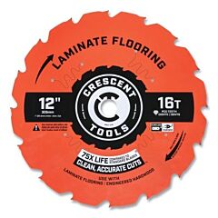 Crescent Csblf-1216 Laminate Flooring Circular Saw Blade, 1 In Dia Arbor, 16 Teeth, 12 In Dia Blade, 5 Ea/Pk