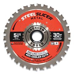Crescent Csbmm-530 Steelslicer Metal Circular Saw Blade, 3/4 In Dia Arbor, 30 Teeth, 5-3/8 In Dia Blade, 5 Ea/Pk