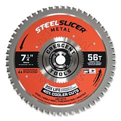 Crescent Csbmn-756 Steelslicer Metal Circular Saw Blade, 5/8 In Dia Arbor, 56 Teeth, 7-1/4 In Dia Blade, 5 Ea/Pk