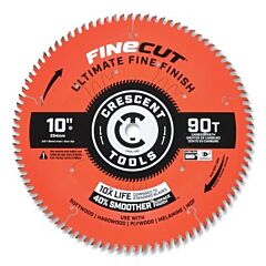 Crescent Csbul-1090 Finecut Finishing Circular Saw Blade, 5/8 In Dia Arbor, 90 Teeth, 10 In Dia Blade, Ultimate, 5 Ea/Pk