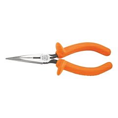 Klein Tools D203-6-Ins Insulated Standard Long-Nose Pliers, Straight, Alloy Steel, 6 5/8 In