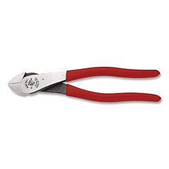 Klein Tools D238-8 Diagonal-Cutting Angled-Head Pliers, 8 In, Bevel, Plastic Dipped