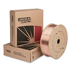Lincoln Electric Ed037698 Superarc Xls Mig Wire, 0.045 In Dia, 44 Lb Fiber Spool, Copper Coated Mild Steel