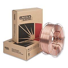 Lincoln Electric Eds30775 Superarc La-90 Mig Wire, 0.035 In Dia, 44 Lb Steel Spool, Copper Coated Low Alloy
