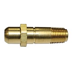 Western Enterprises 73 Regulator Inlet Nipple, Butane, Propane, 1/4 In (Npt), 2-1/16 In, Brass, Cga-555