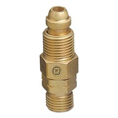 Western Enterprises Aw-403 Inert Arc Hose And Torch Adaptor, Straight, 200 Psig, Brass, B-Size 5/8 In-18 Rh (M) To Cga-022 9/16 In-18 Rh (M)
