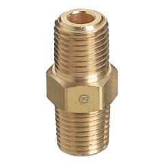 Western Enterprises B-9Hp Pipe Thread Hex Nipple, 3,000 Psig, Brass, 3/4 In Npt Male