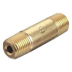 Western Enterprises Bn-4-35Hp Pipe Thread Nipples, 3,000 Psig, Brass, 1/4 In (Npt)