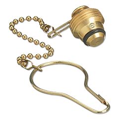 Western Enterprises Cp-540 Chain & Plug Assemblies, Plug Assembly, 3,000 Psi, Oxygen, Brass