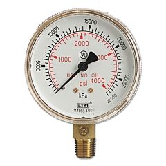 Western Enterprises G-2-4000W 2 In Regulator Gauge, G-2-4000W, 4,000 Psig, 1/4 In (Npt)