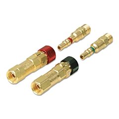 Western Enterprises Qdb40 Kwiklok Osha Compliant Quick Connect, Brass, Fuel Gas/Oxygen, Torch To Hose