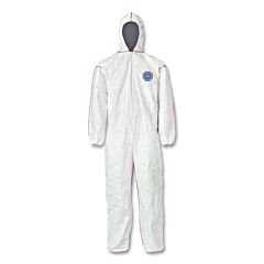 Dupont St127Swh6X002500 Tyvek 400 Sfr Coveralls, With Hood, White, 6X-Large