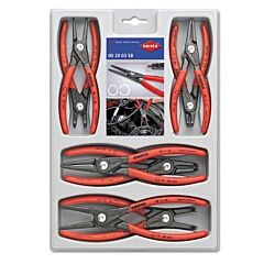 Knipex 00-2004Sb Sb Precision Circlip Snap Ring Pliers Sets, Straight; Bent Tips, 8 Piece