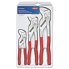 Knipex 002006Us2 3-Piece Plier Wrench Set, 7 In, 10 In, 12 In Lengths, Chrome Vanadium