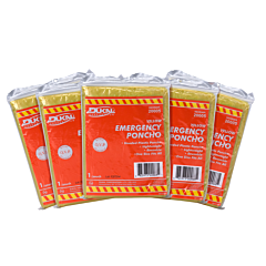 First Aid Only 59153 Rain Poncho, 5/Bag