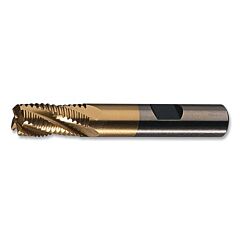 Cleveland C32233 Pmrc-C Series Single End Square End Mill, 1-1/4 578 2 Cut, 5 Flutes, Tin Finish