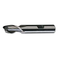 Cleveland C33740 Hg-2 High-Speed Steel Square End Mill, 2 Flutes, 23/64 In Milling Dia, 0.5625 In Lg Of Cut, Bright Finish