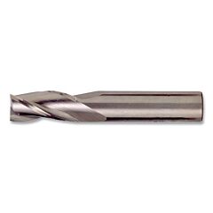 Cleveland C61667 Cem-Se3 Carbide Single-End General Purpose End Mill, 3 Flutes, 0.010 Cr, 3/16 In Dia Milling, 0.625 In Lg Of Cut, Bright