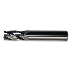 Cleveland C61808 Cem-Se4 Carbide Single-End General Purpose End Mill, 4 Flutes, Square, 1/16 In Dia Milling, 0.125 In Lg Of Cut, Bright