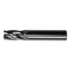Cleveland C61883 Cem-Se4 Carbide Single-End General Purpose End Mill, 4 Flutes, Square, 25/64 In Dia Milling, 0.875 In Lg Of Cut, Bright
