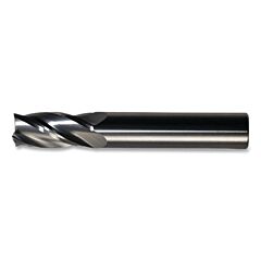 Cleveland C61919 Cem-Se4 Carbide Single-End General Purpose End Mill, 4 Flutes, Square, 3/4 In Dia Milling, 3 In Lg Of Cut, Bright