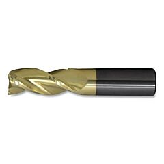 Cleveland C72370 Cem-Am3 Square End Mill, 1 X 1 X 2 X 5, 3 Flutes, Al 0.000 Cr, Zrn