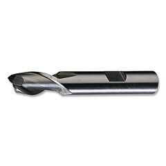 Cleveland C75207 Hg-2 High-Speed Steel Square End Mill, 2 Flutes, 1 In Milling Dia, 1.5 In Lg Of Cut, Bright Finish