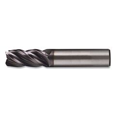 Cleveland C80068 Cem-V-4R Center Corner Radius End Mill, 5/8 X 5/8 X 2-1/4 X 5, 0.060 Cr, 4 Flutes, Straight Shank, Ap/Max