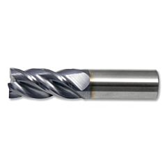 Cleveland C80073Wf Cem-V-4R-Ta Carbide End Mill, 3/4 X 3/4 X 1 X 3, 0.030 Cr, 4 Flutes, Weldon Flat, Ap/Max Finish