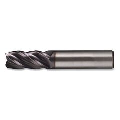 Cleveland C80095 Cem-V-4R Center Corner Radius End Mill, 1 X 1 X 3 X 6, 0.030 Cr, 4 Flutes, Straight Shank, Ap/Max