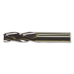 Cleveland C81700 Cem-Se3 Carbide Single-End General Purpose End Mill, 3 Flutes, 0.060 Cr, 1 In Dia Milling, 1.5 In Lg Of Cut, Tialn