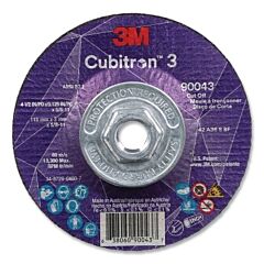 3M Abrasive 638060-90043 Cubitron 3 Cut-Off Wheel, 4-1/2 In Dia X 0.125 In Thick X 5/8 In-11 Arbor, 36+ Grit, T27