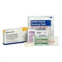 First Aid Only 750011 Cuts And Scrapes Kit, Unit Box