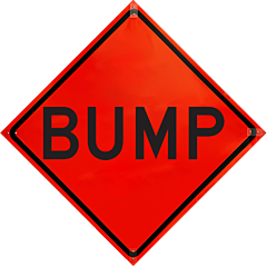 Plasticade R36Di-Nro-Pp-W8-1 36" X 36" Bump Roll-Up Sign, Non Reflective Vinyl