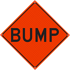 Plasticade R48Di-Ro-Pp-W8-1 48" X 48" Bump Roll-Up Sign, Reflective Vinyl