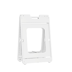 Plasticade 1225W Simposign Ii Sign Stand, White