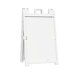 Plasticade 140-W Signicade Deluxe Sign Stand, White
