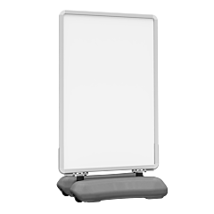 Plasticade 1877 Wind Sign Deluxe Snap Frame, Silver Frame, Gray Base,
