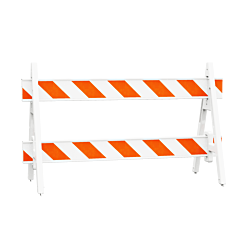 Plasticade 2002-A10Eg Plasticade A-Frame Barricade Set, White, Engineer Grade Striped Sheeting